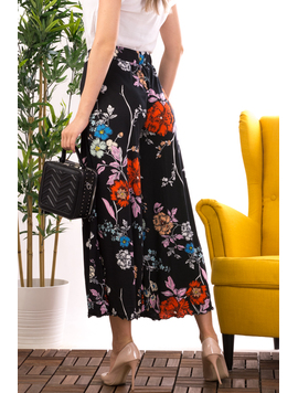 Pantaloni Dama Elastici Doeva Negru si Albastru